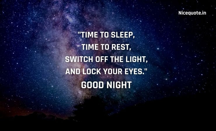 Good night quotes and message with images