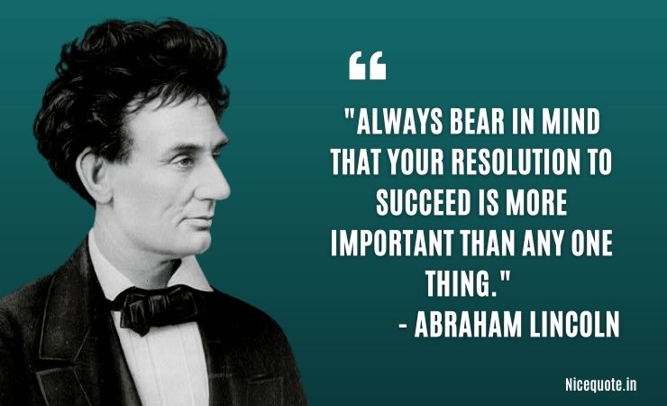 abraham lincoln success quotes