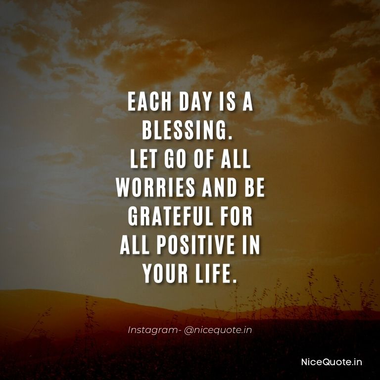 Nice Quote on Living each day fully with positivity in life